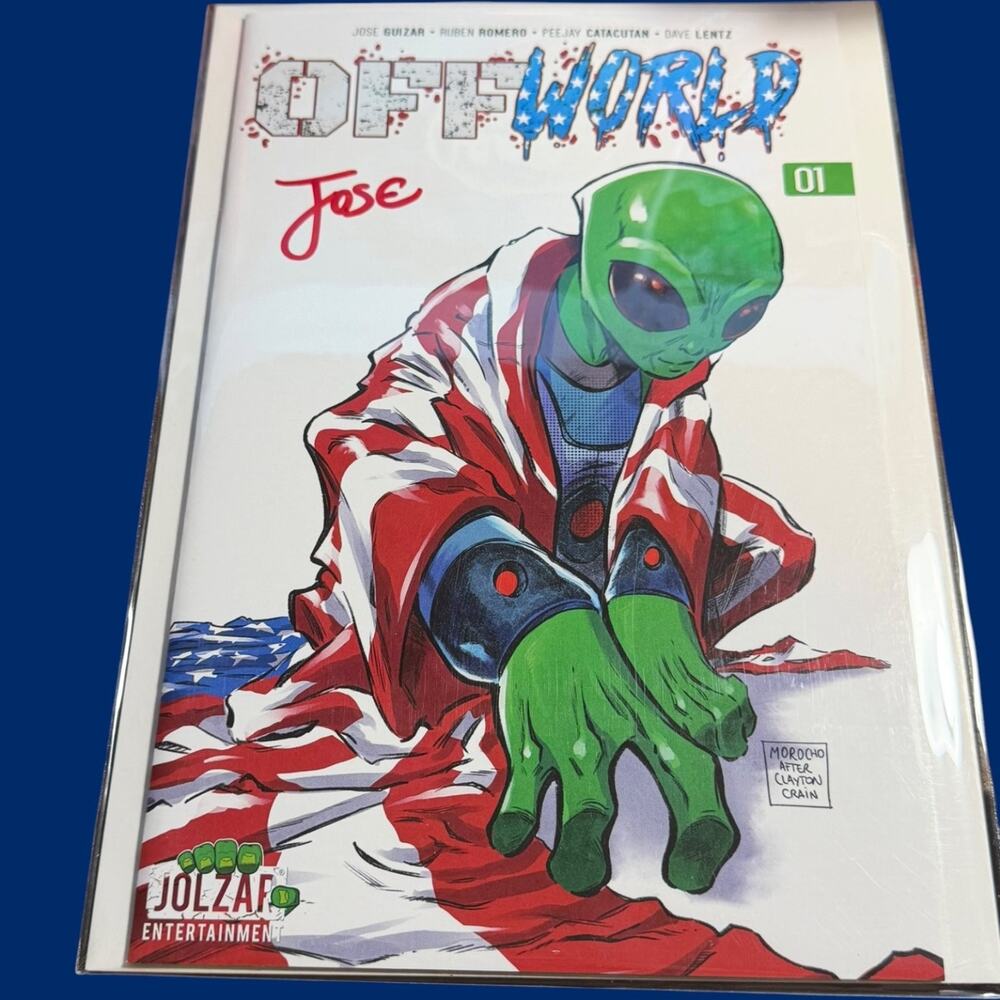 OFFWORLD #1 Signed by Jose Guizar Variant Cover JOLZAR Entertainment Indie Comic